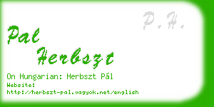 pal herbszt business card